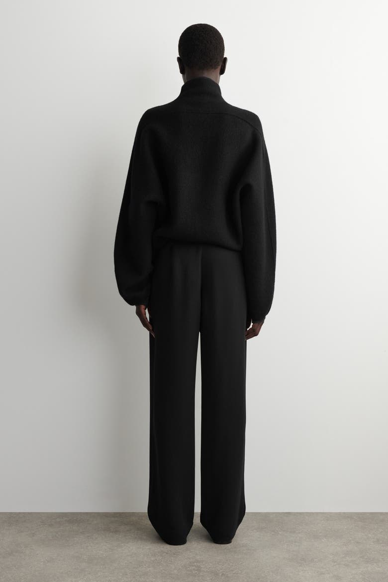 Tailored Regular-Fit Straight-Leg Pants, Alternate, color, BLACK