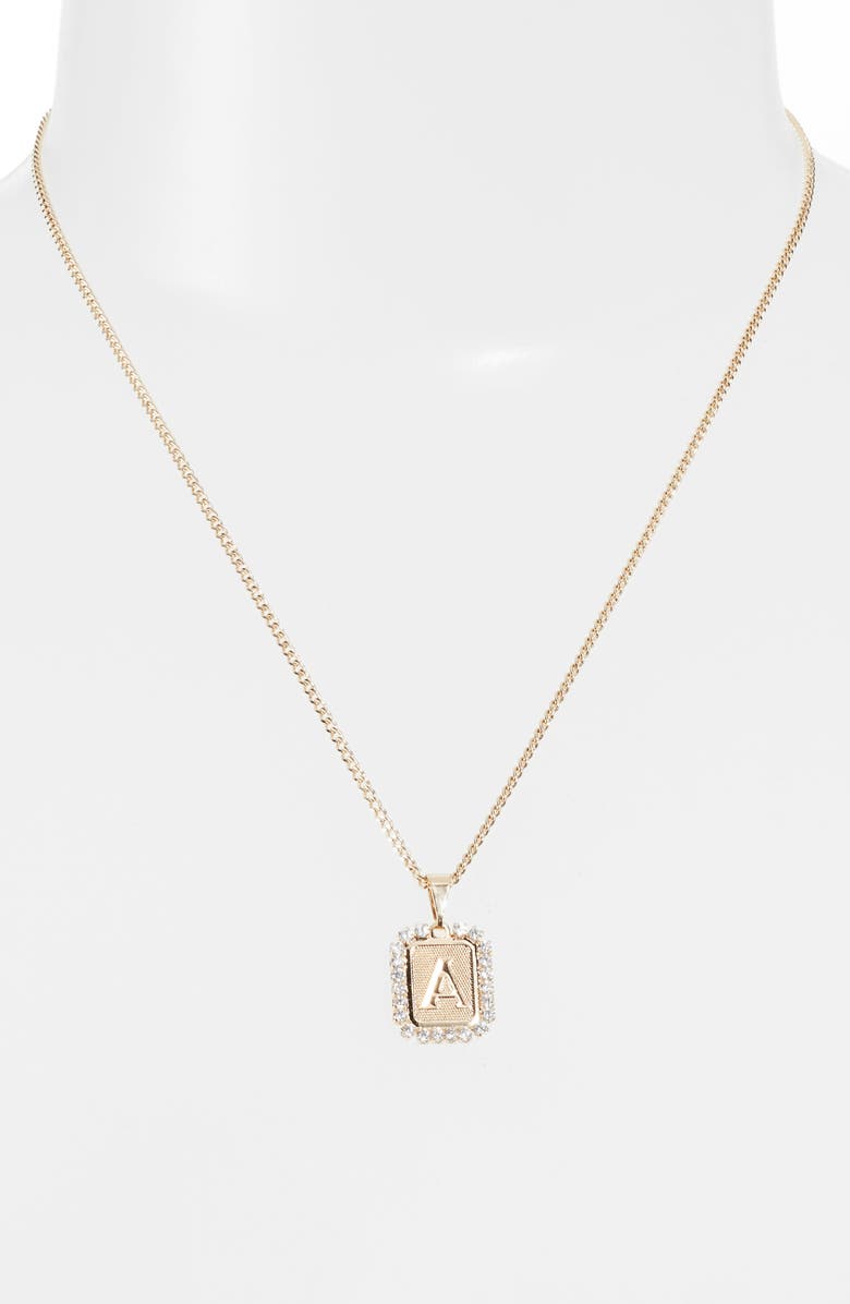 Bracha Royal Initial Card Necklace, Alternate, color, 
