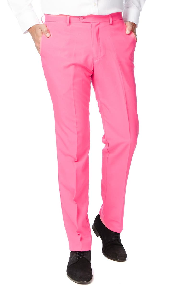 OppoSuits 'Mr. Pink' Trim Fit Two-Piece Suit with Tie, Alternate, color, Pink