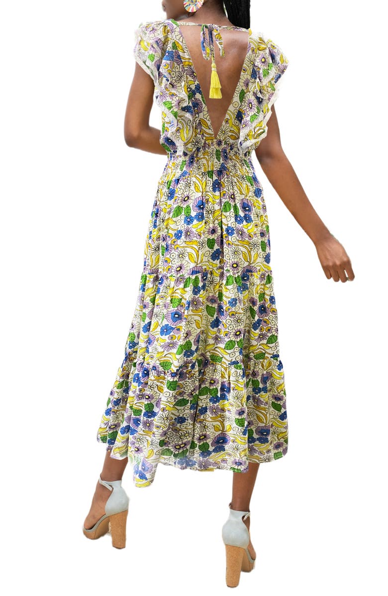 BAROK PARIS Floral Ruffle Dress, Alternate, color, 