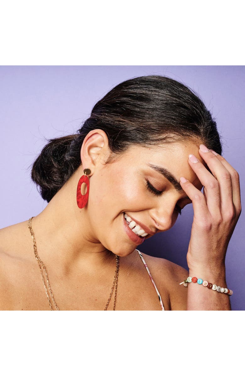 Toolally Hepworth Earrings - Berry Red Pearl, Alternate, color, Berry Red Pearl