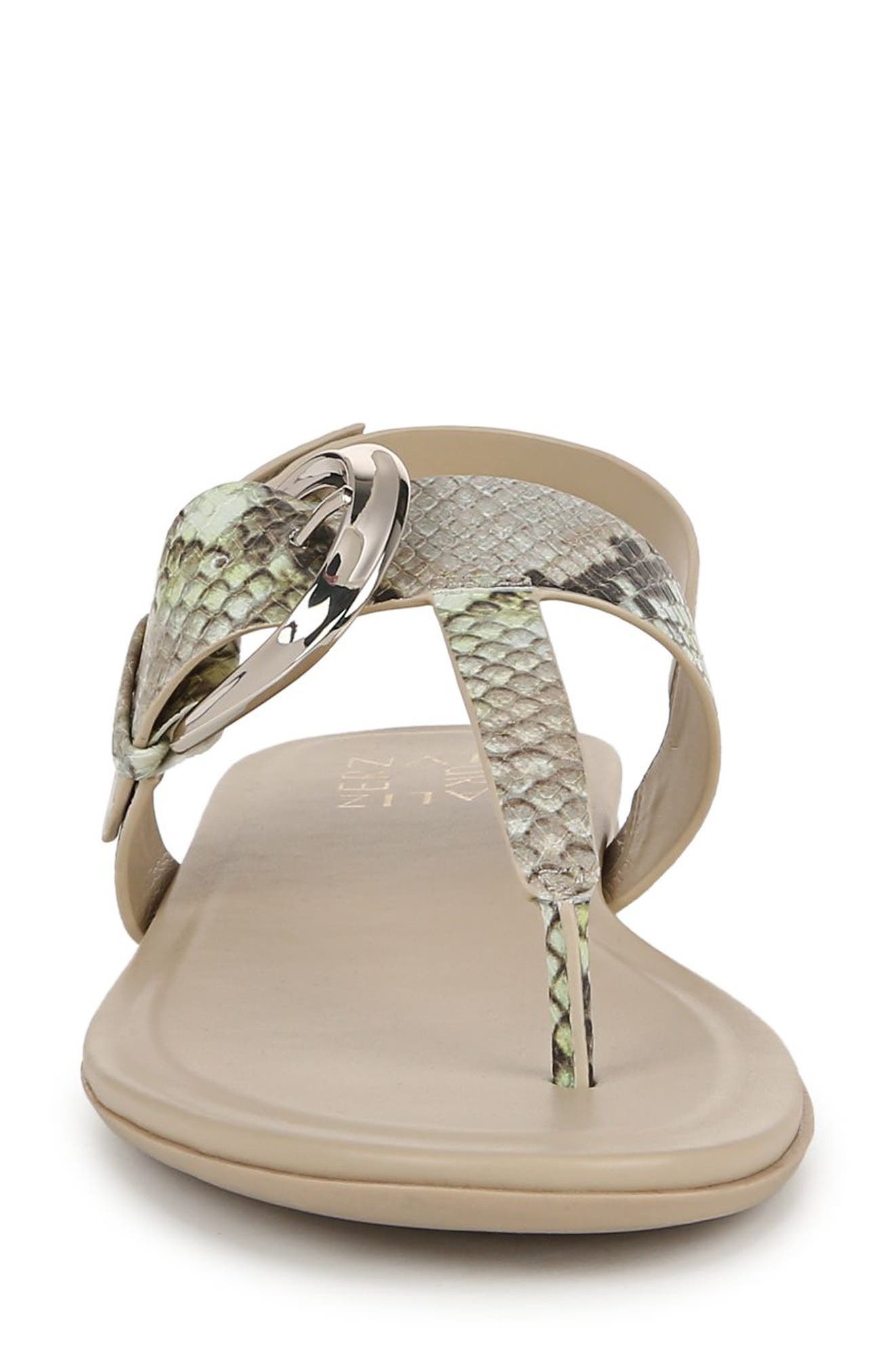 Taylor Slingback Flip Flop, Alternate, color, LIME FAUX SNAKE LEATHER