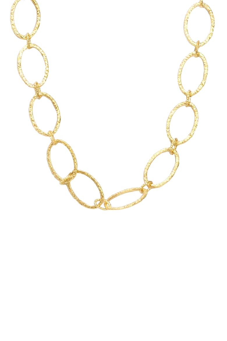 Textured Link Necklace, Main, color, GOLD