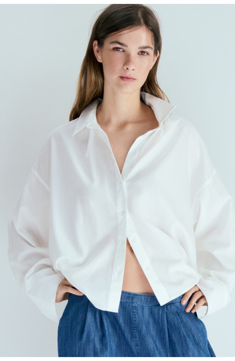 H&M Loose-fit Shirt, Alternate, color, White