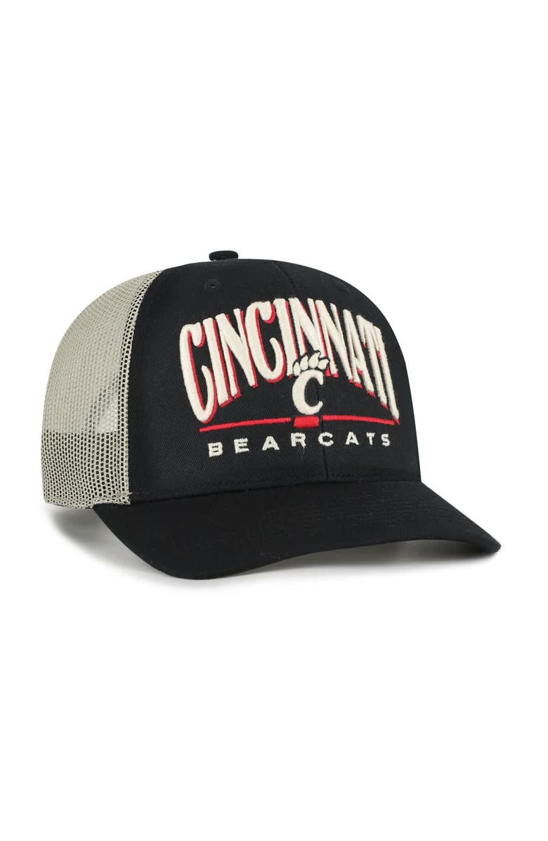 '47 Men's '47 Black Cincinnati Bearcats Arid Adjustable Trucker Hat, Alternate, color, Black