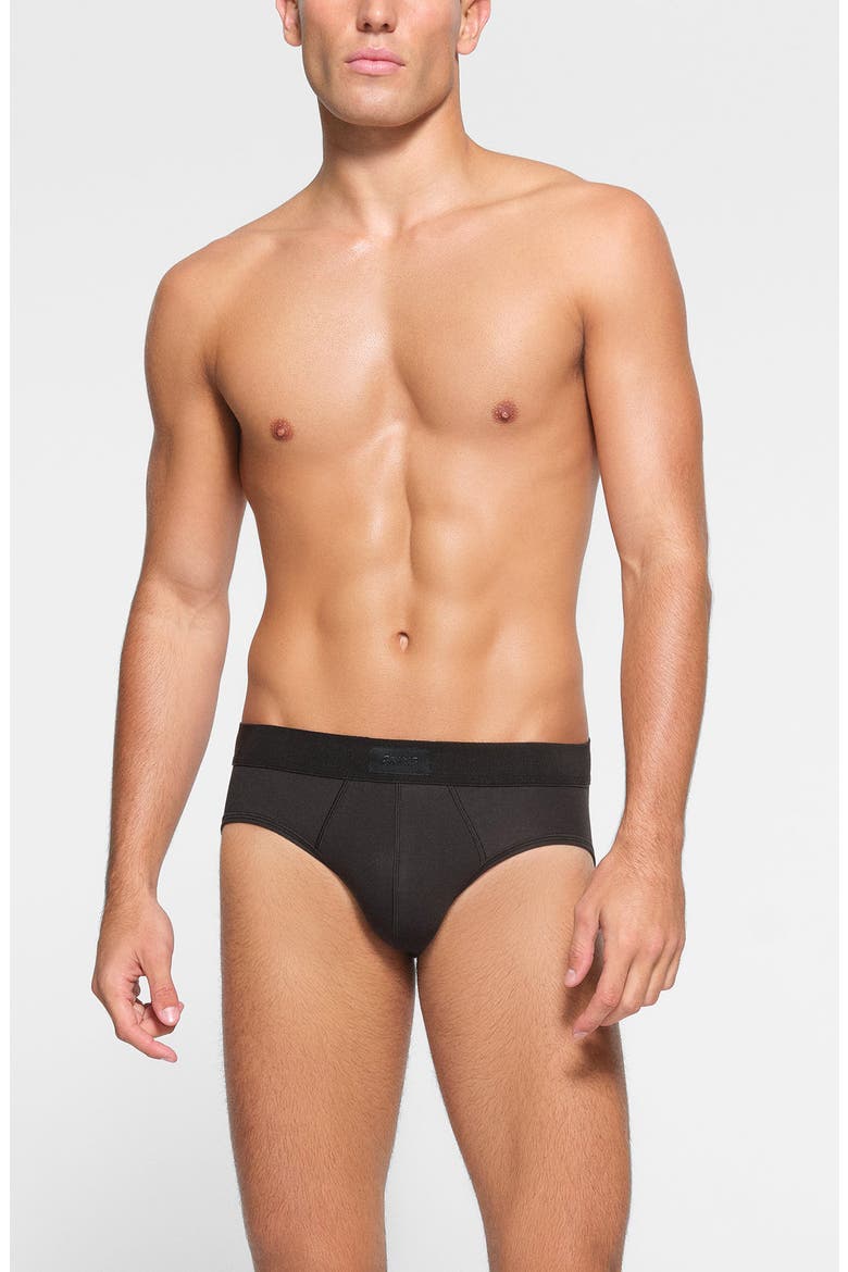 3-Pack Cotton & Modal Blend Briefs, Alternate, color, ONYX