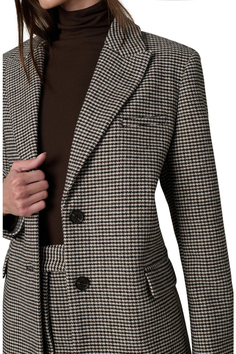 The Boyfriend Houndstooth Blazer, Alternate, color, BLACK/ CHOCOLATE HO