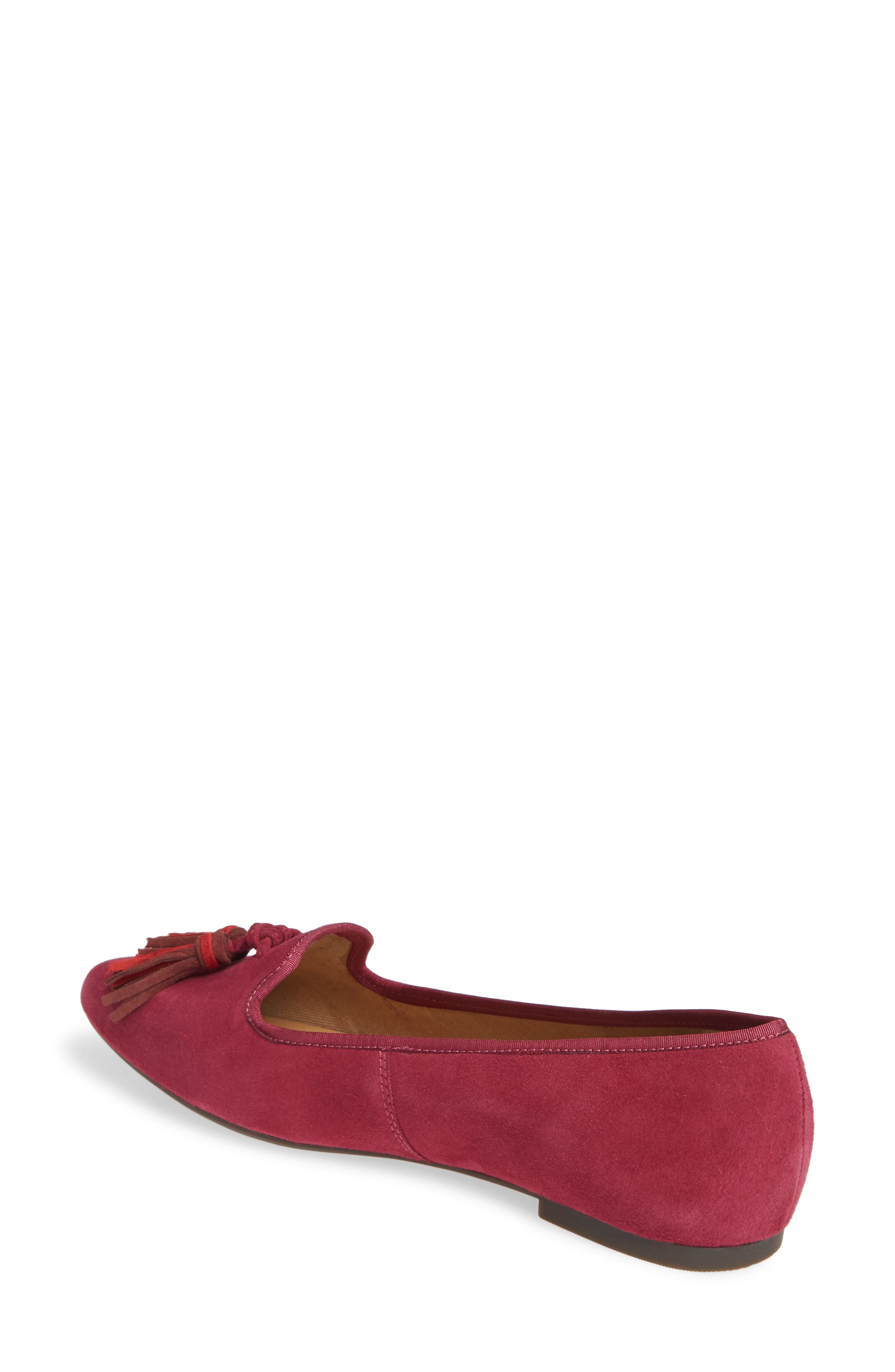 Sadie Tassel Loafer, Alternate, color, BEAUJOLAIS SUEDE