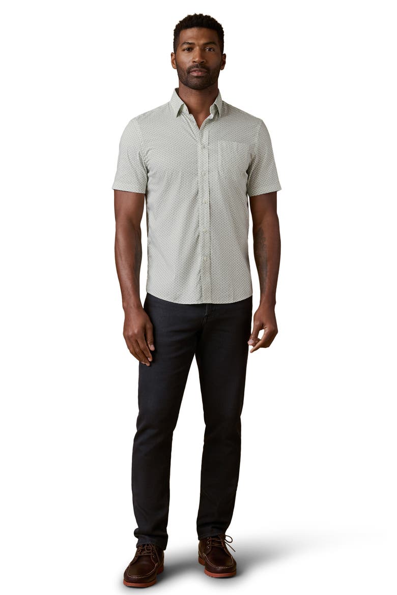 Movement Short Sleeve Button-Up Shirt, Alternate, color, SAGE SCALLOP SHELL