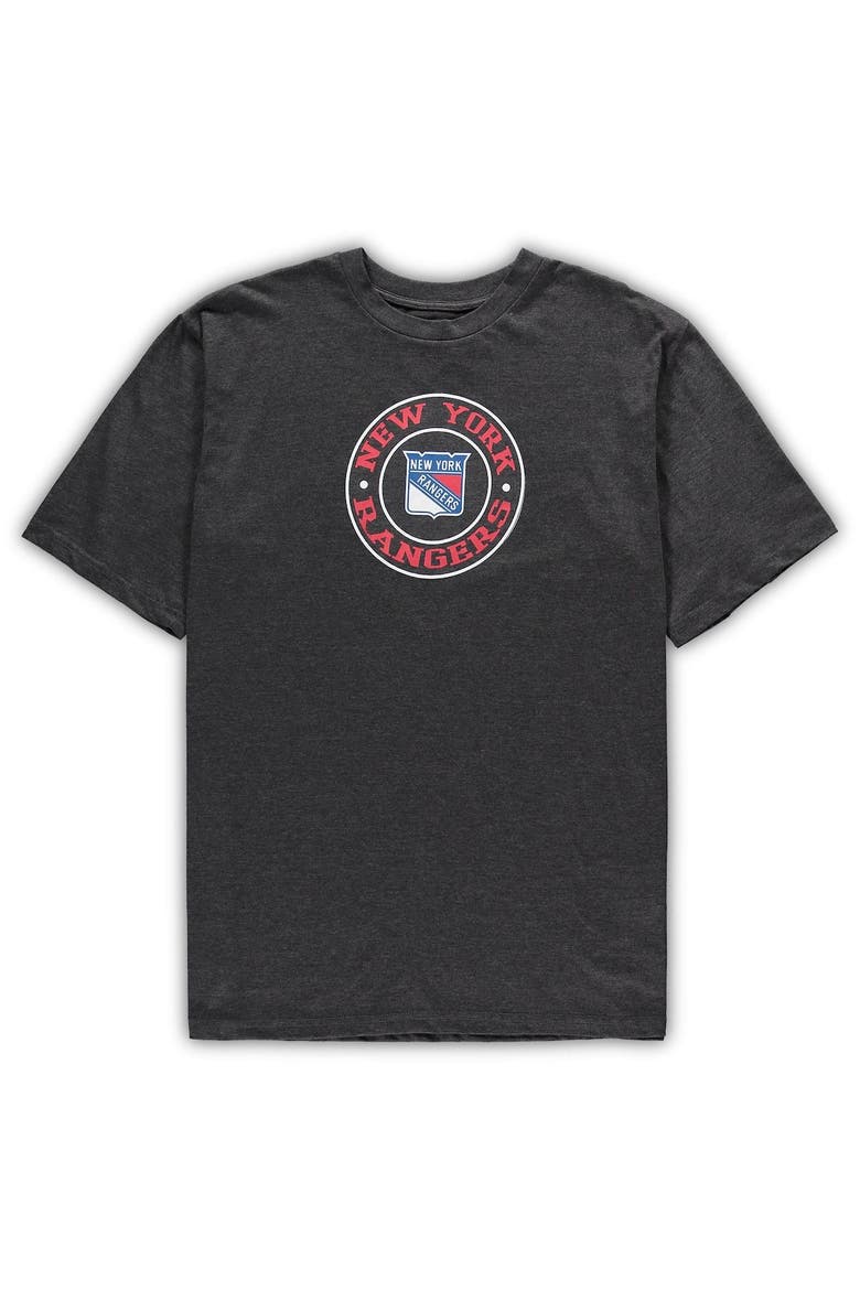 Men's Concepts Sport Blue/Heathered Charcoal New York Rangers Big & Tall T-Shirt & Shorts Sleep Set, Alternate, color, Blue