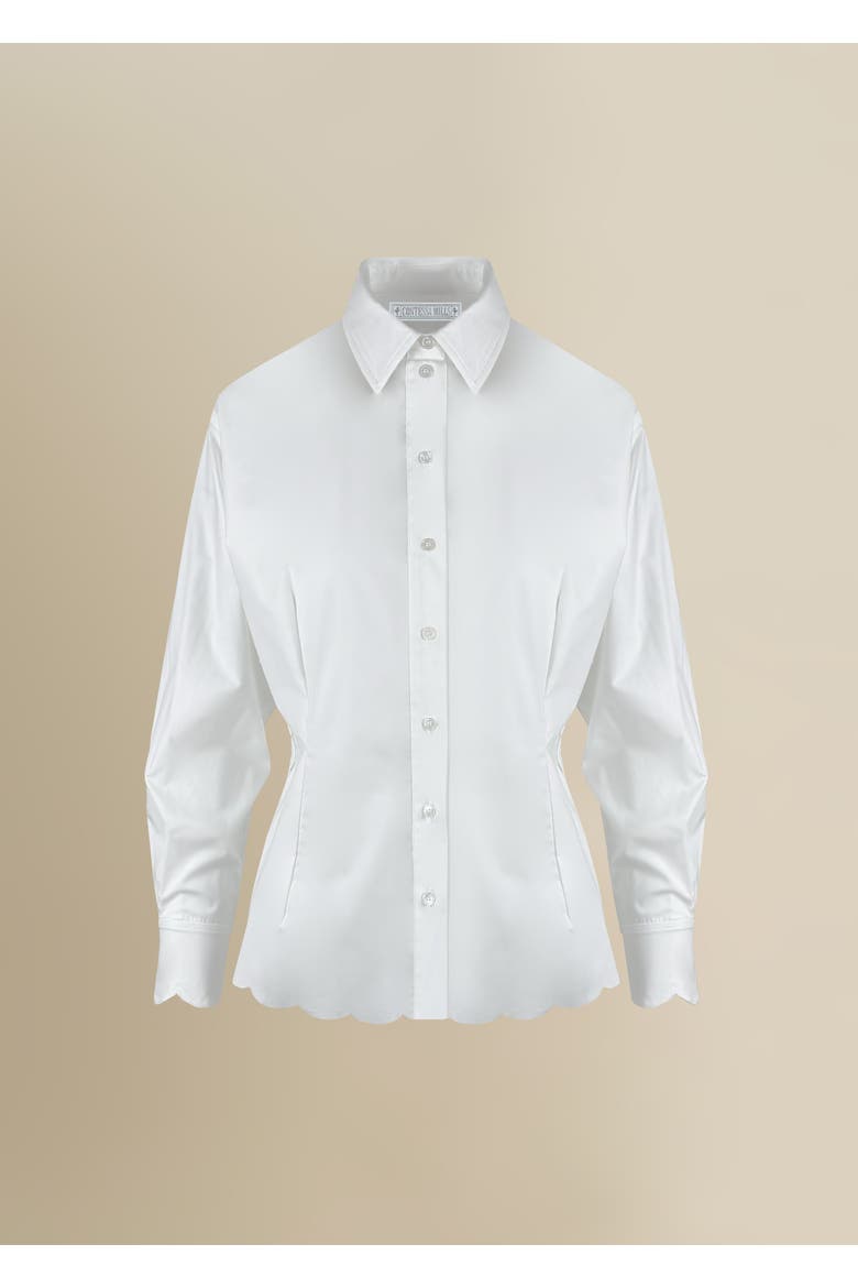 Doll Relaxed Bow-Detail Oxford Dress Shirt, Main, color, White