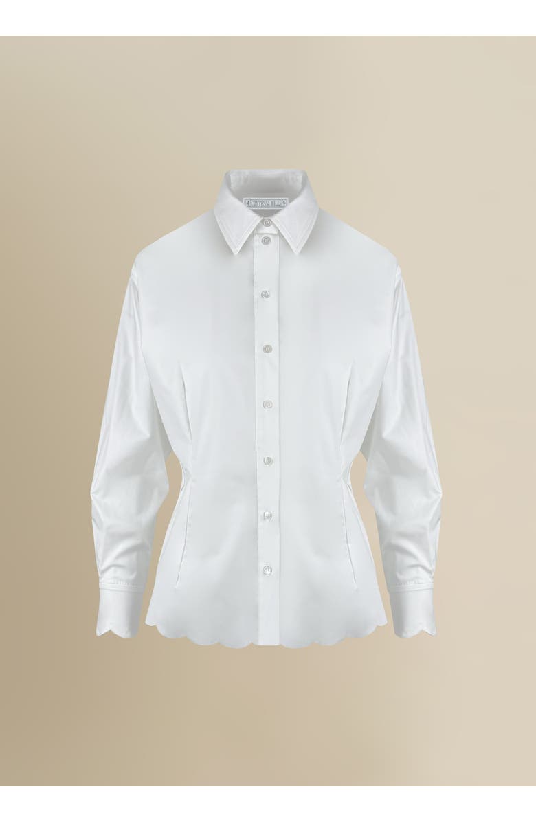 Contessa Mills Doll Relaxed Bow-Detail Oxford Dress Shirt, Main, color, White