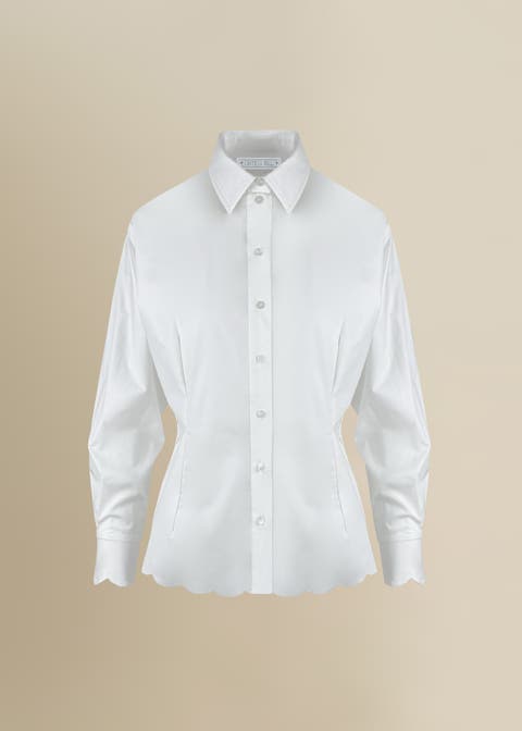 Doll Relaxed Bow-Detail Oxford Dress Shirt