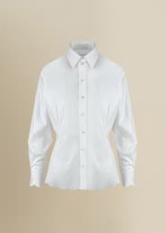 Contessa Mills Doll Relaxed Bow-Detail Oxford Dress Shirt