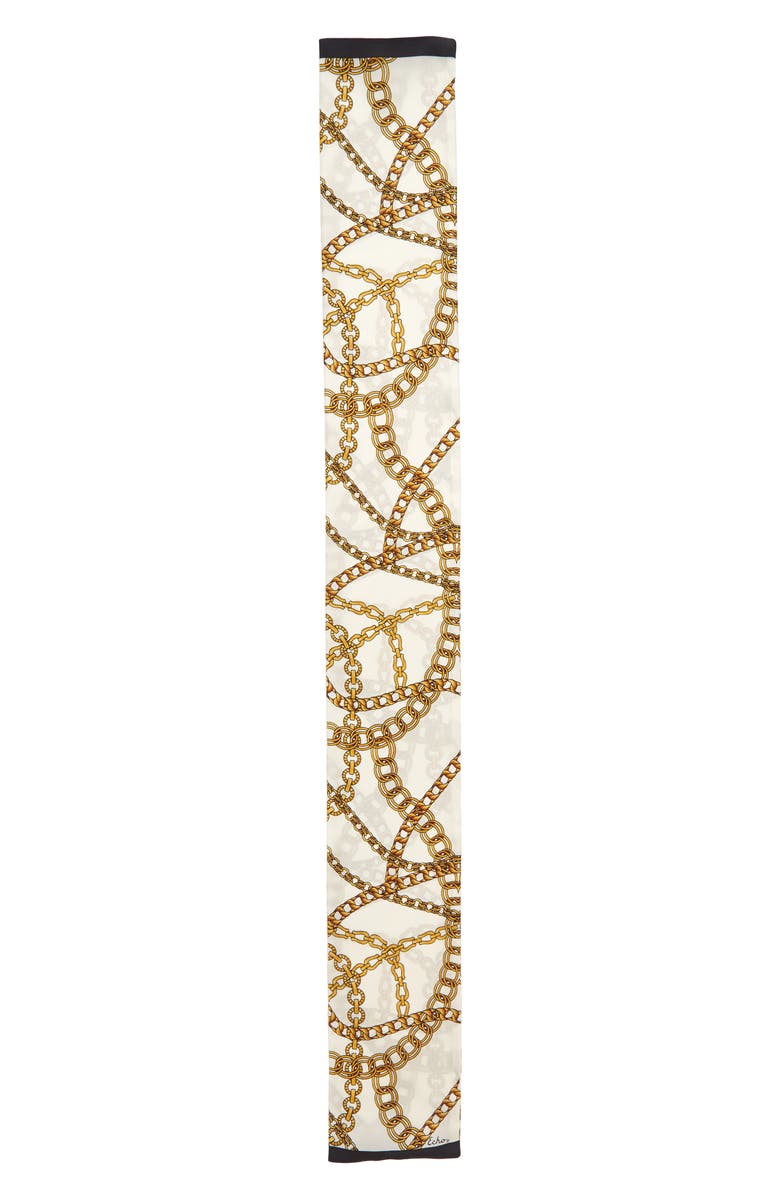 Echo Heritage Chain Silk Scarf, Alternate, color,