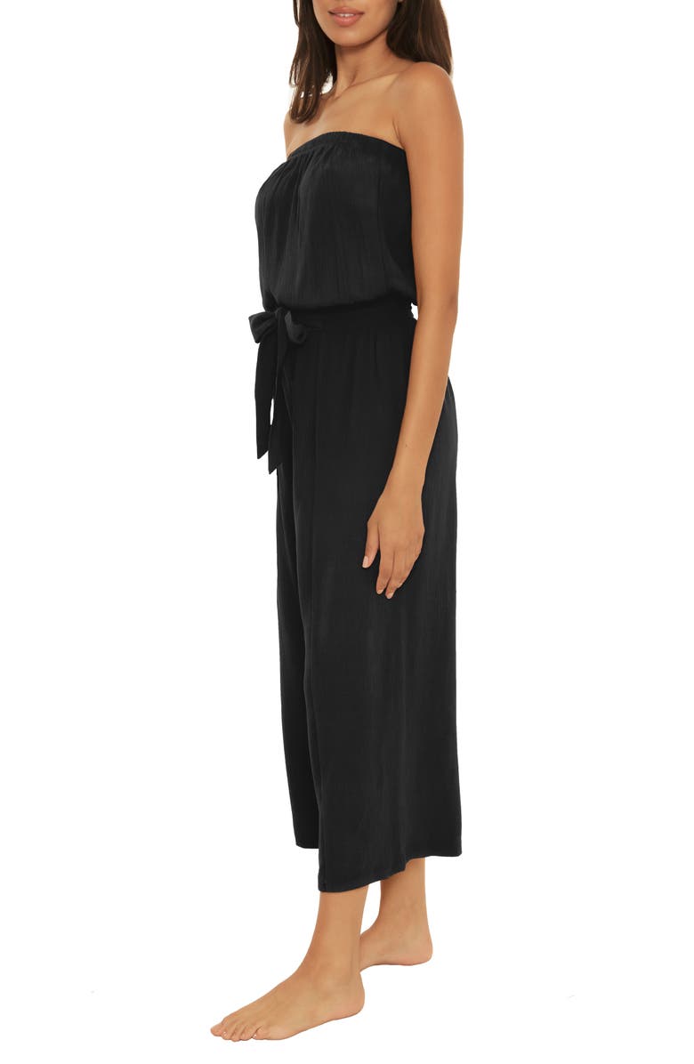 Becca Ponza Strapless Cover-Up Jumpsuit, Alternate, color, 