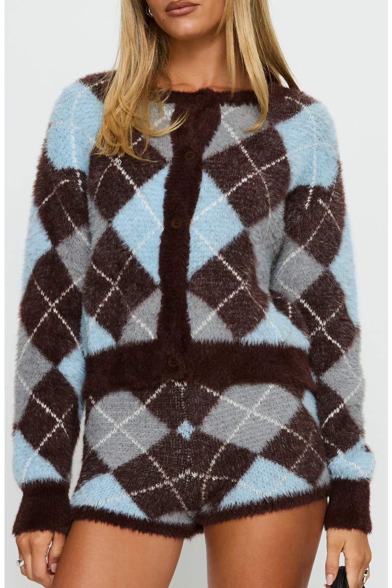 Kenlea Argyle Cardigan, Main, color, BLUE ARGYLE