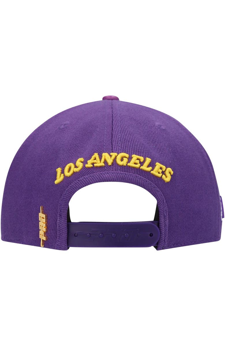 PRO STANDARD Men's Pro Standard Purple Los Angeles Lakers Wordmark Logo Snapback Hat, Alternate, color, 