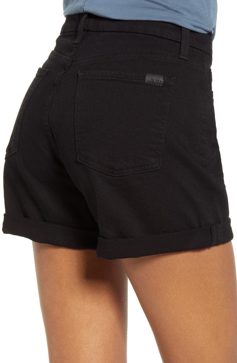 JEN7 by 7 For All Mankind JEN7 Roll Cuff Denim Shorts, Alternate, color, Black