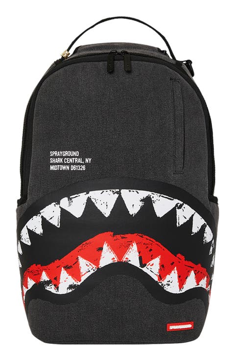 Kids' Shark Denim Backpack