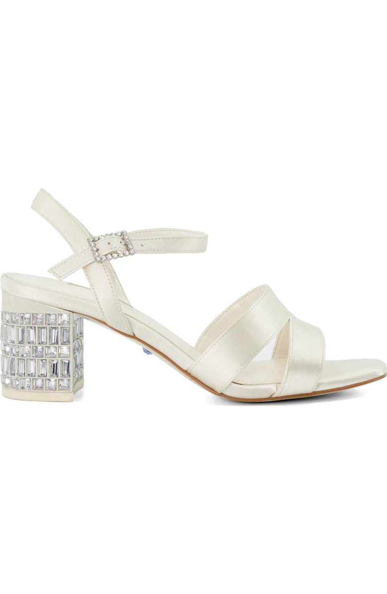 Dune London Matrimonie Sandal, Alternate, color, Ivory-Synthetic
