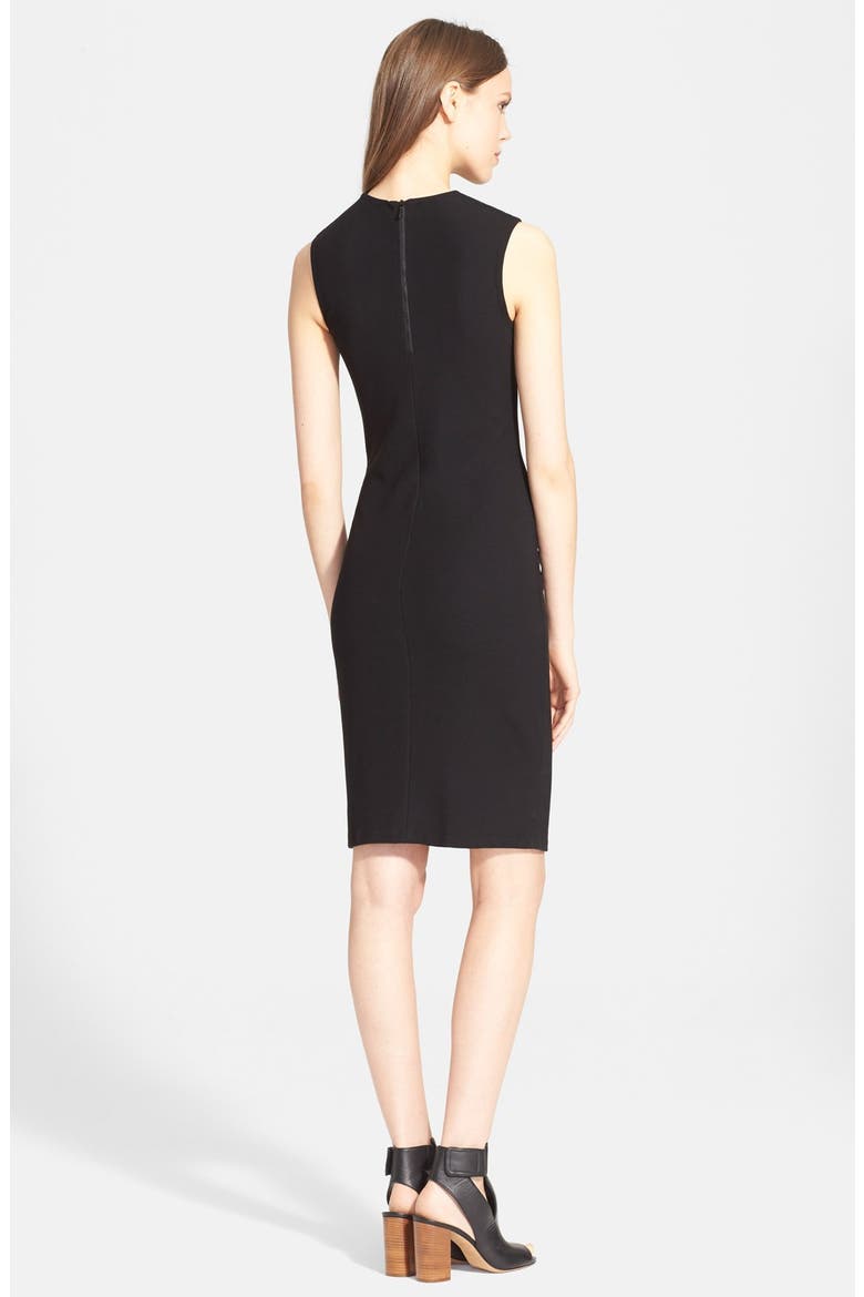 Knit Shift Dress, Alternate, color, BLACK
