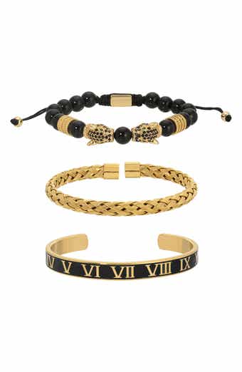 Men's Set of 3 Mickey Beaded Bracelets