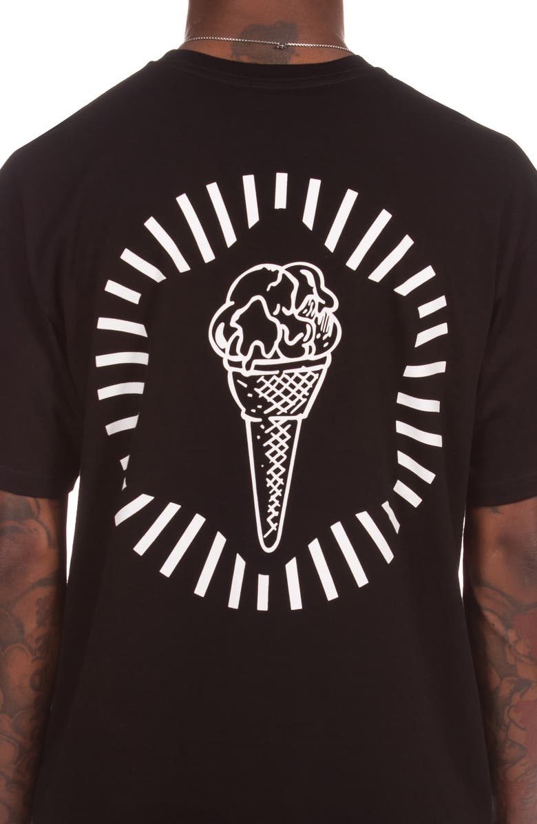 ICECREAM Snow Top Cotton Graphic T-Shirt, Alternate, color, Black