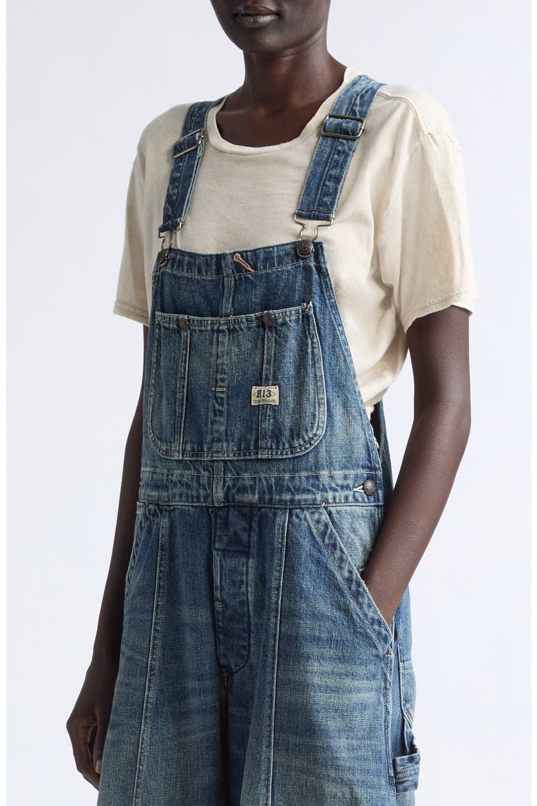 Siouxsie Wide Leg Overalls, Alternate, color, BEDFORD INDIGO