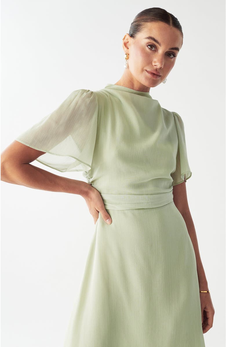 WILLA Rory Midi Dress, Alternate, color, Light Sage