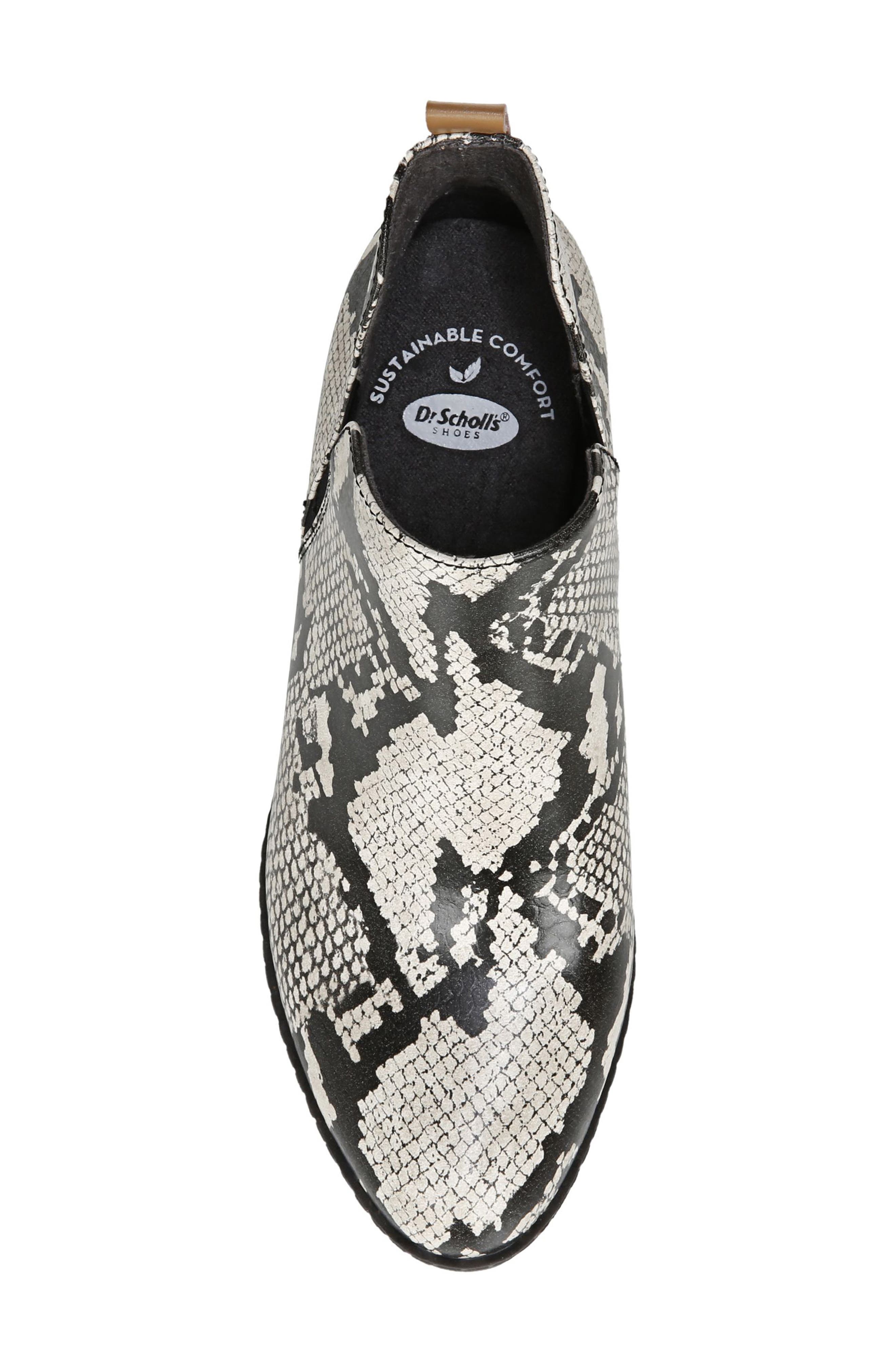 Original Collection 'London' Block Heel Bootie, Alternate, color, BLACK/ WHITE FAUX LEATHER