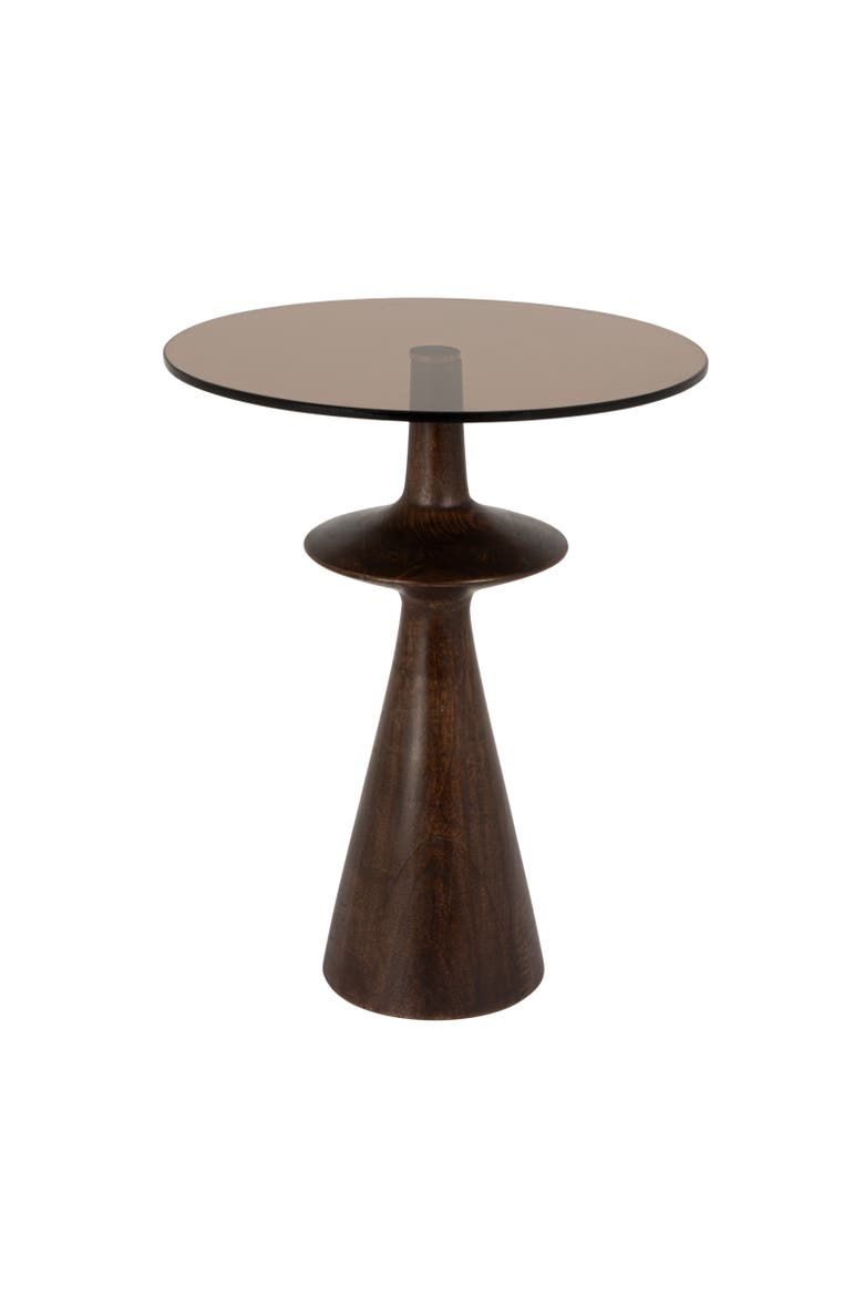 Round Accent Table, Main, color, Brown