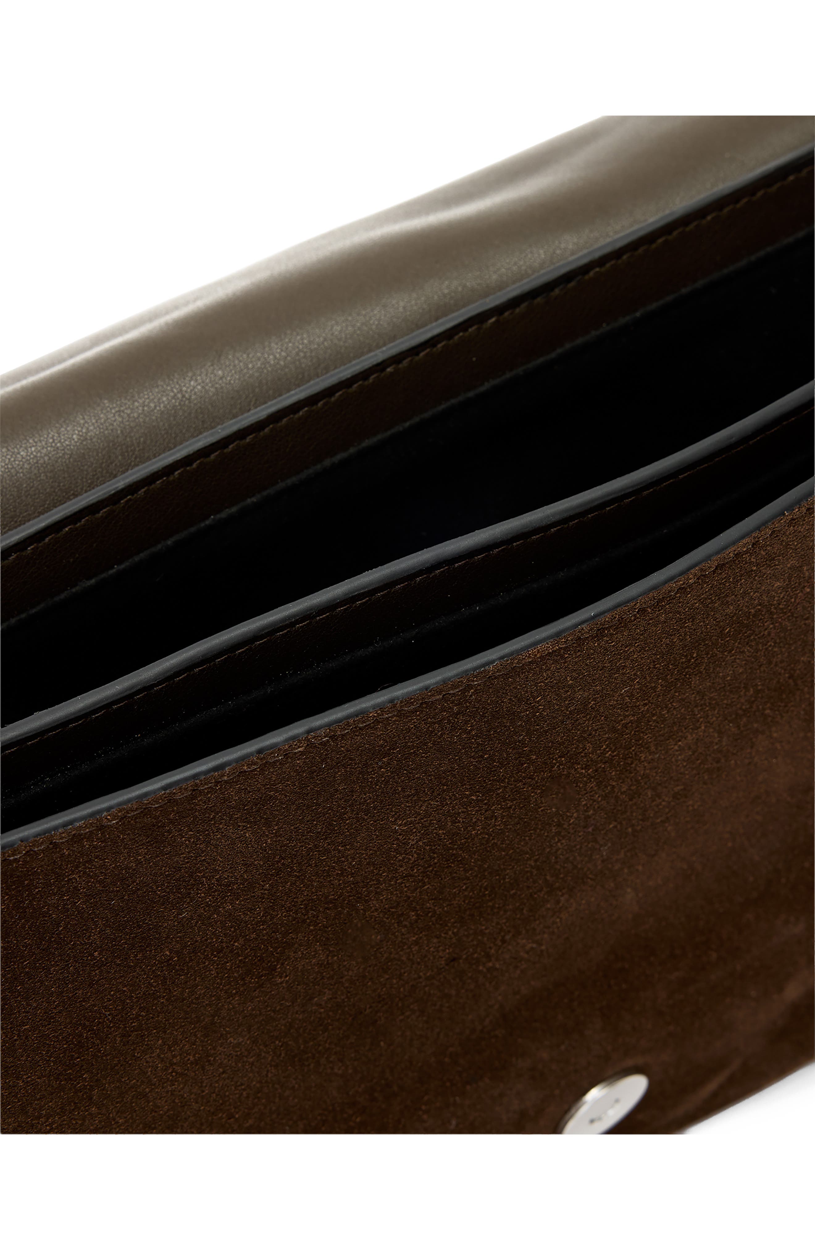 AllSaints Ondine Suede Shoulder Bag, Alternate, color, Fango Brown