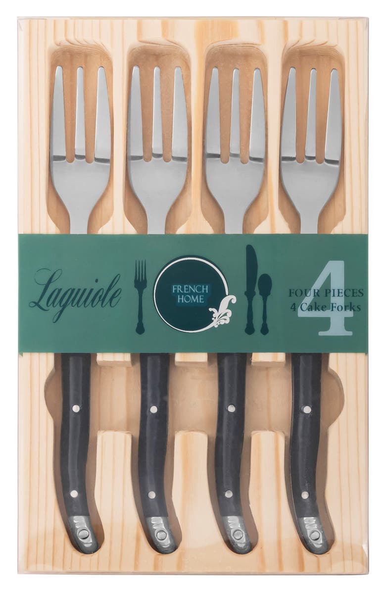 FRENCH HOME Laguiole 4-Pack Cake Forks, Main, color, Navy