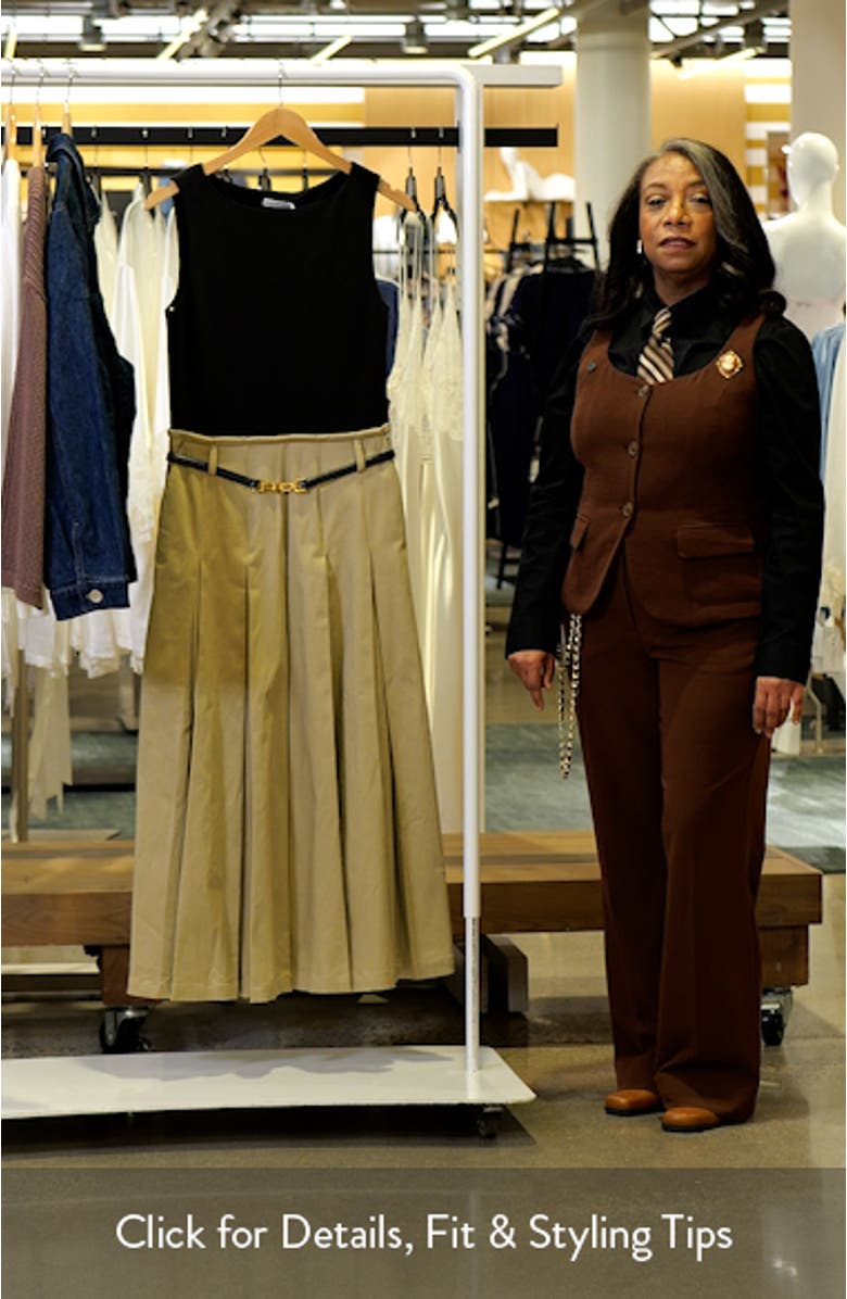 Mixed Media Pleated Dress, sales video thumbnail