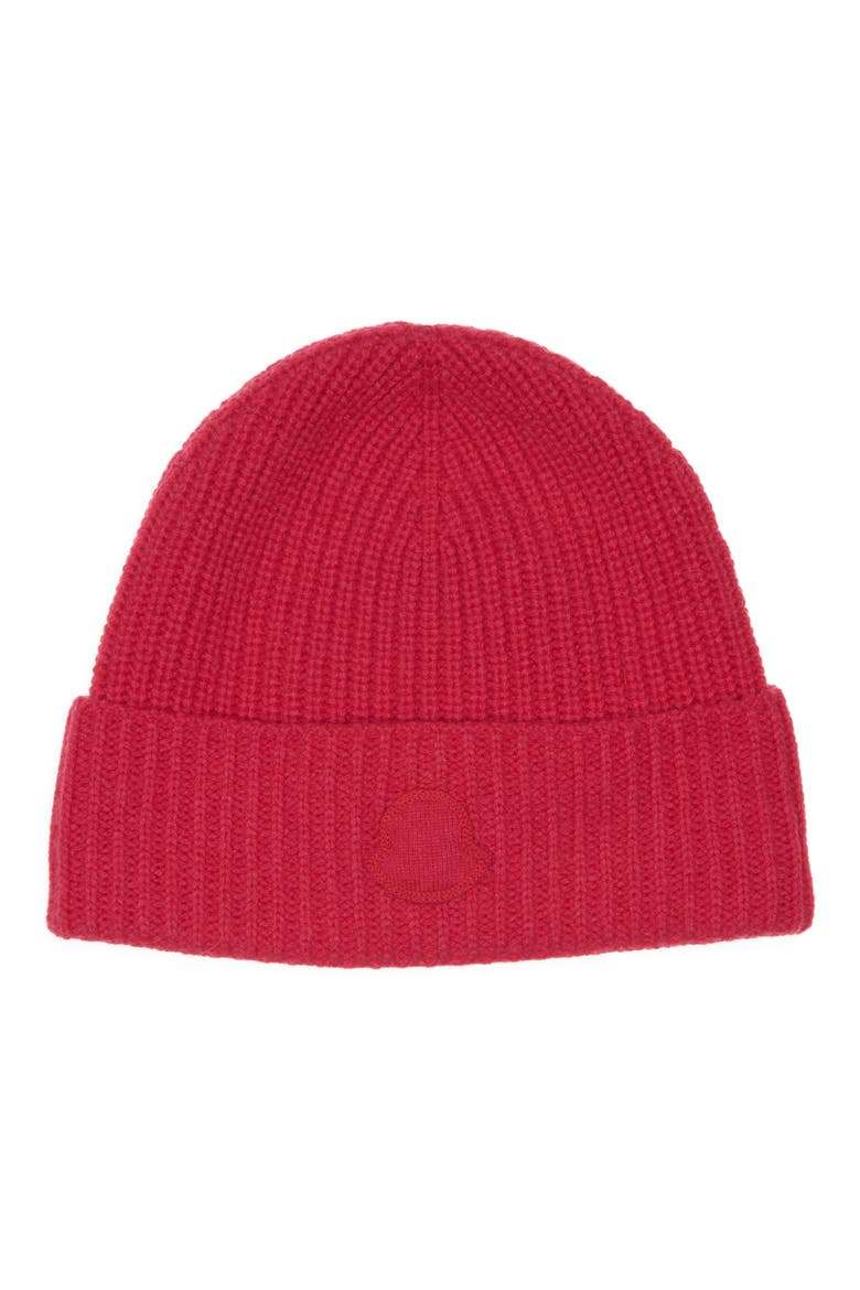 Edit Logo Embroidered Cashmere Beanie, Main, color, CANDY APPLE