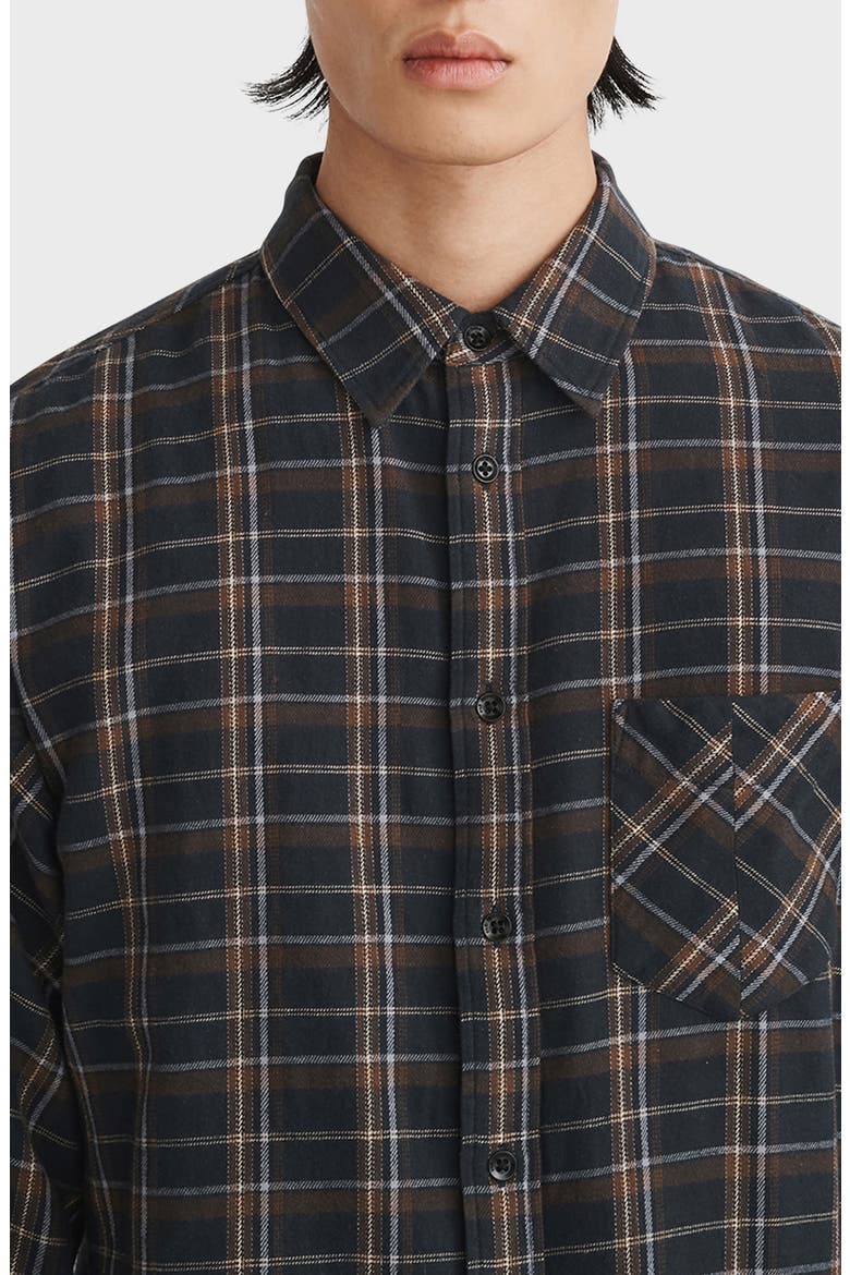 Fit 2 Plaid Cotton Button-Up Shirt, Alternate, color, BLACKPLD