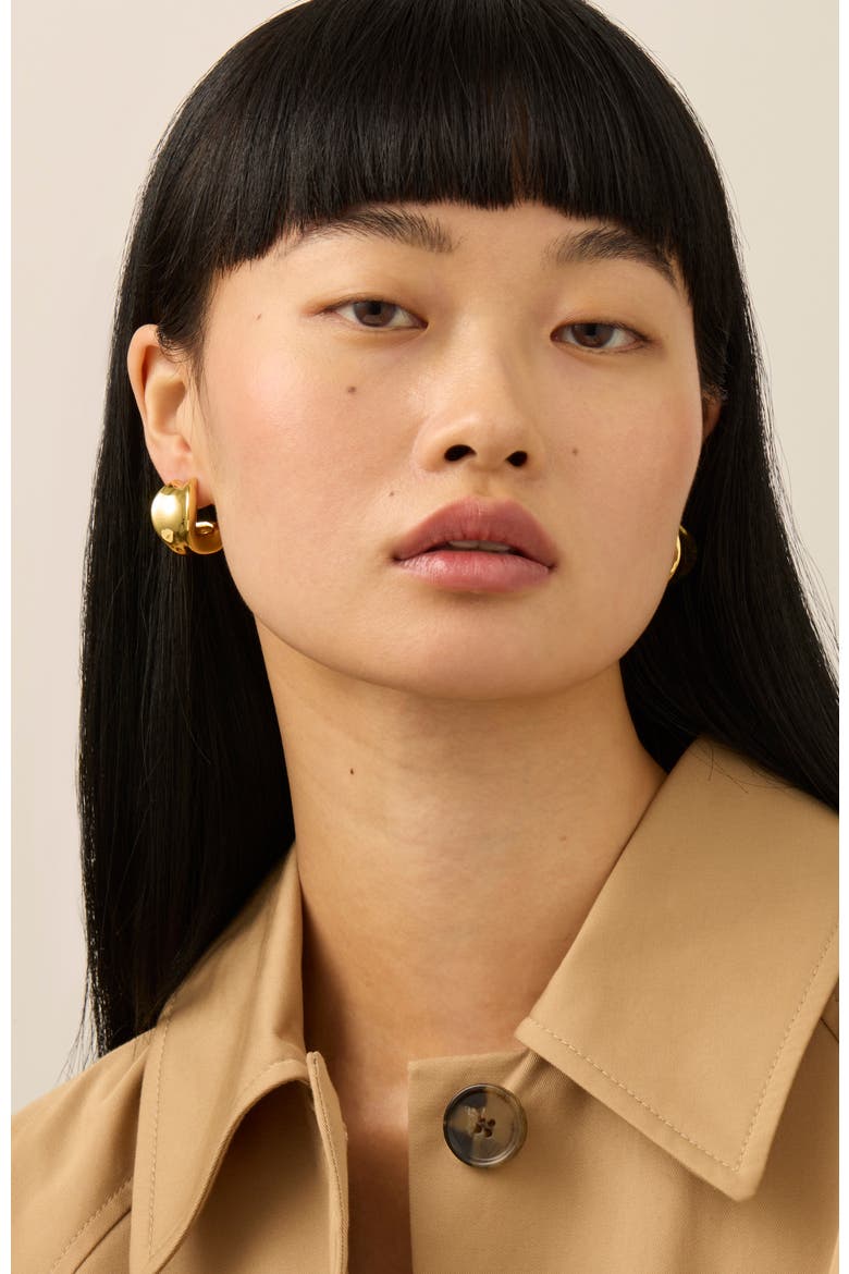 Doune Chunky Hoop Earrings, Alternate, color, GOLD