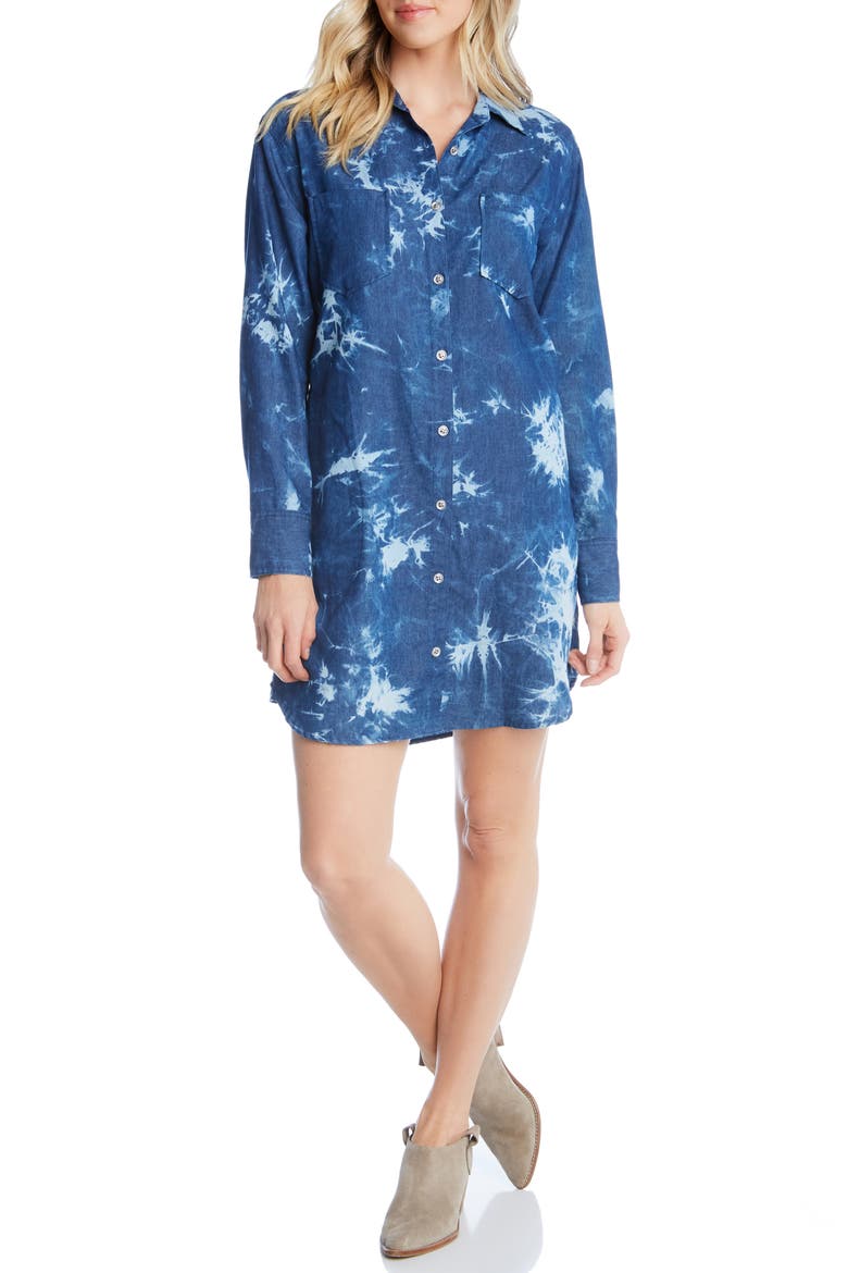 Tie Dye Shirtdress, Main, color, TYE DYE