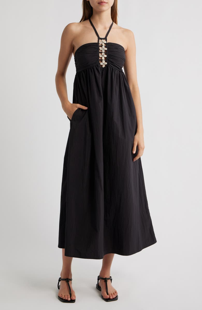 Rails Palazzo Halter Midi Dress, Main, color, Black