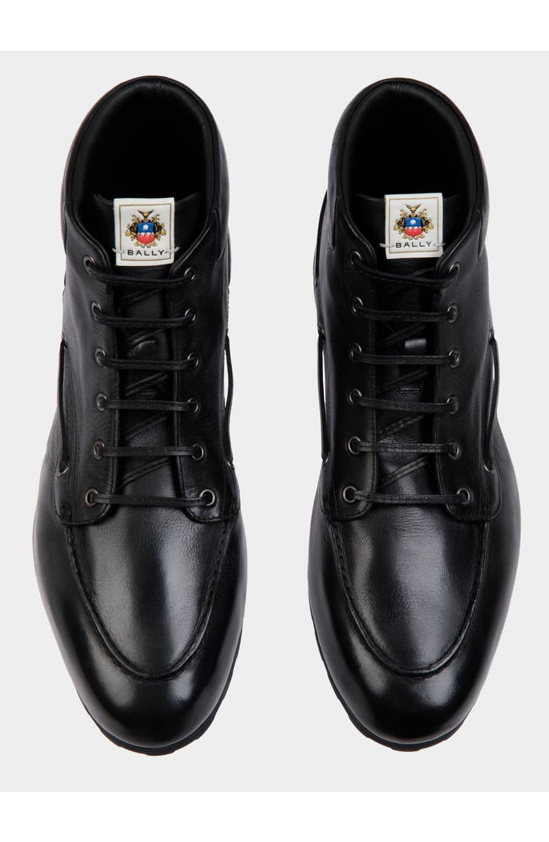 Bally Plume Bootie In Buffalo Leather, Alternate, color, Black