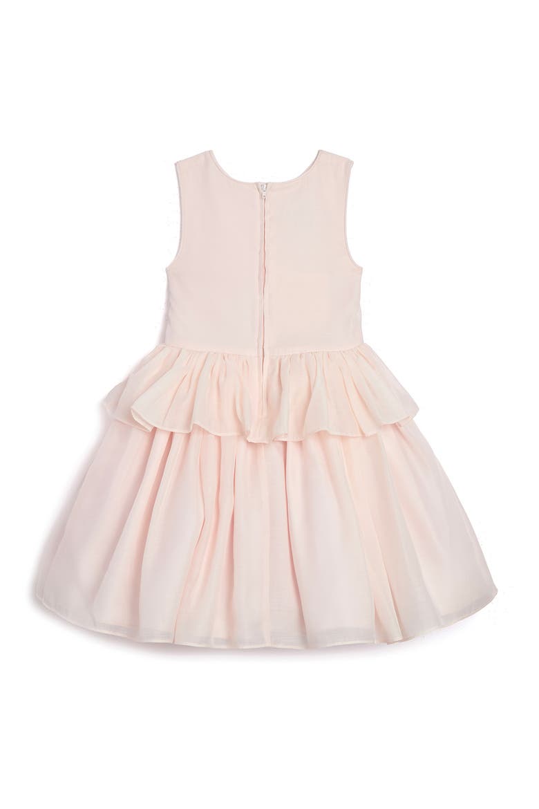 Kids' Dani Rosette Organza Party Dress, Alternate, color, PINK