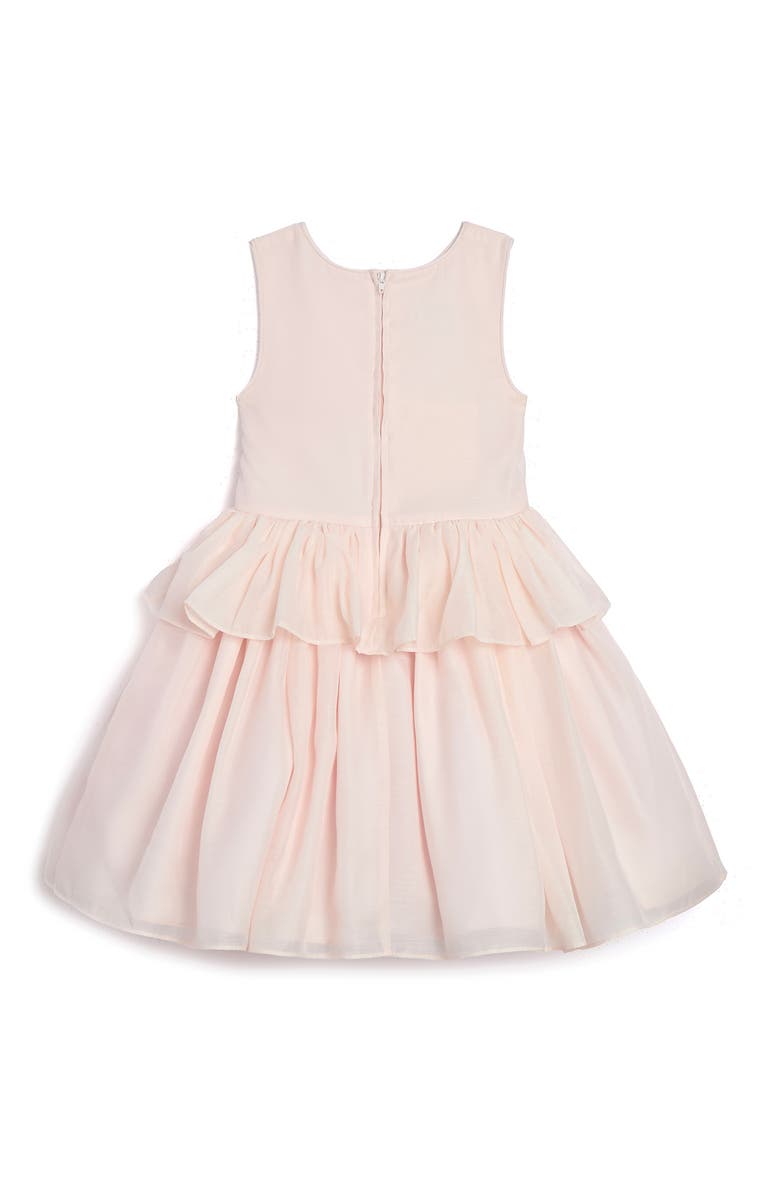Pippa & Julie Kids' Dani Rosette Organza Party Dress, Alternate, color, Pink