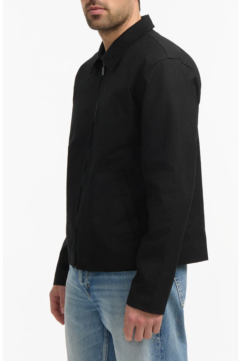Foster Water Repellent Waxed Twill Jacket, Alternate, color, BLACK