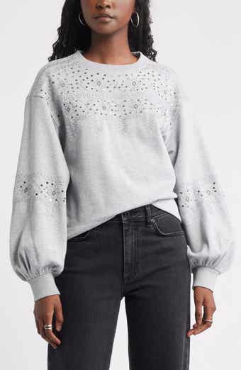 Treasure & Bond Sequin Embroidered Sweatshirt