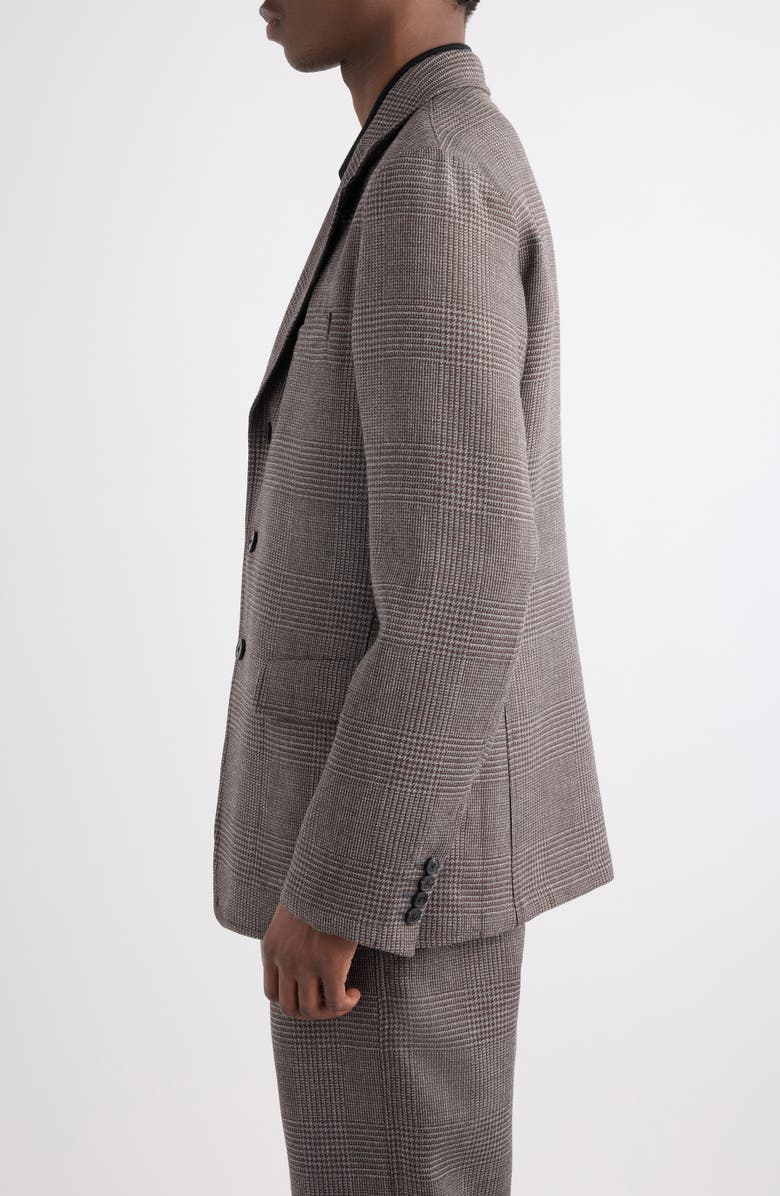 Dries Van Noten Bilbo Glen Plaid Wool Sport Coat, Alternate, color, Brown