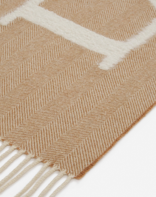 Lanvin Signature Fringed Wool Scarf