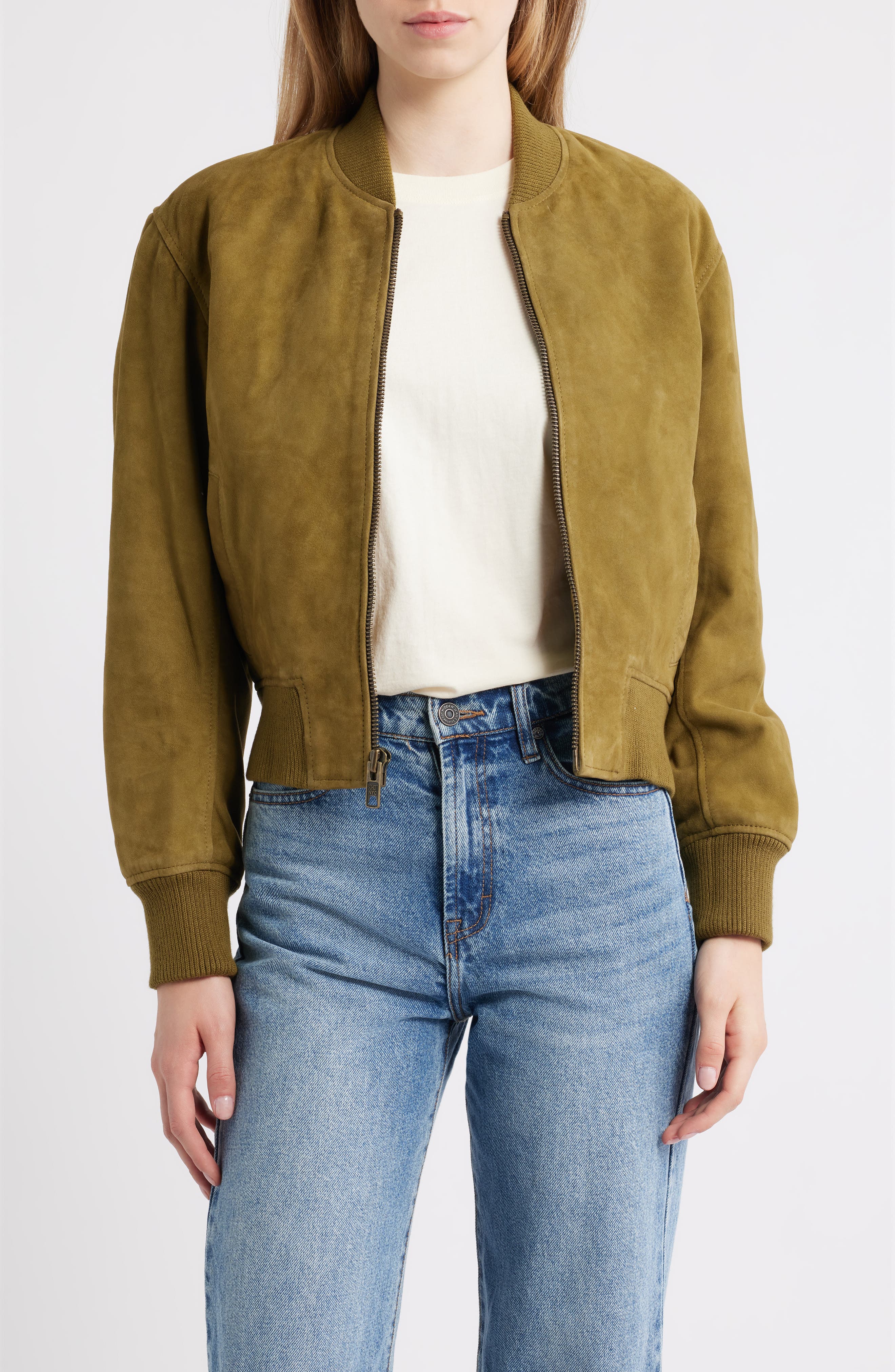 Suede Bomber Jacket - image 3