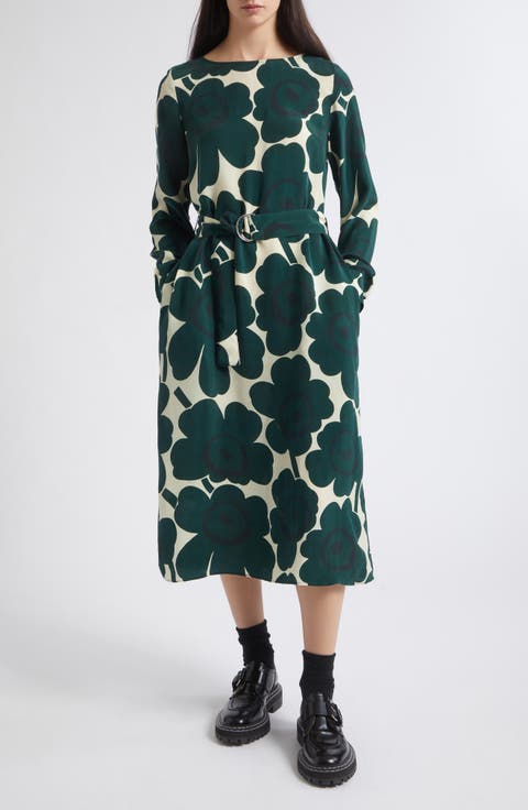 Satunnainen Unikko Midi Dress