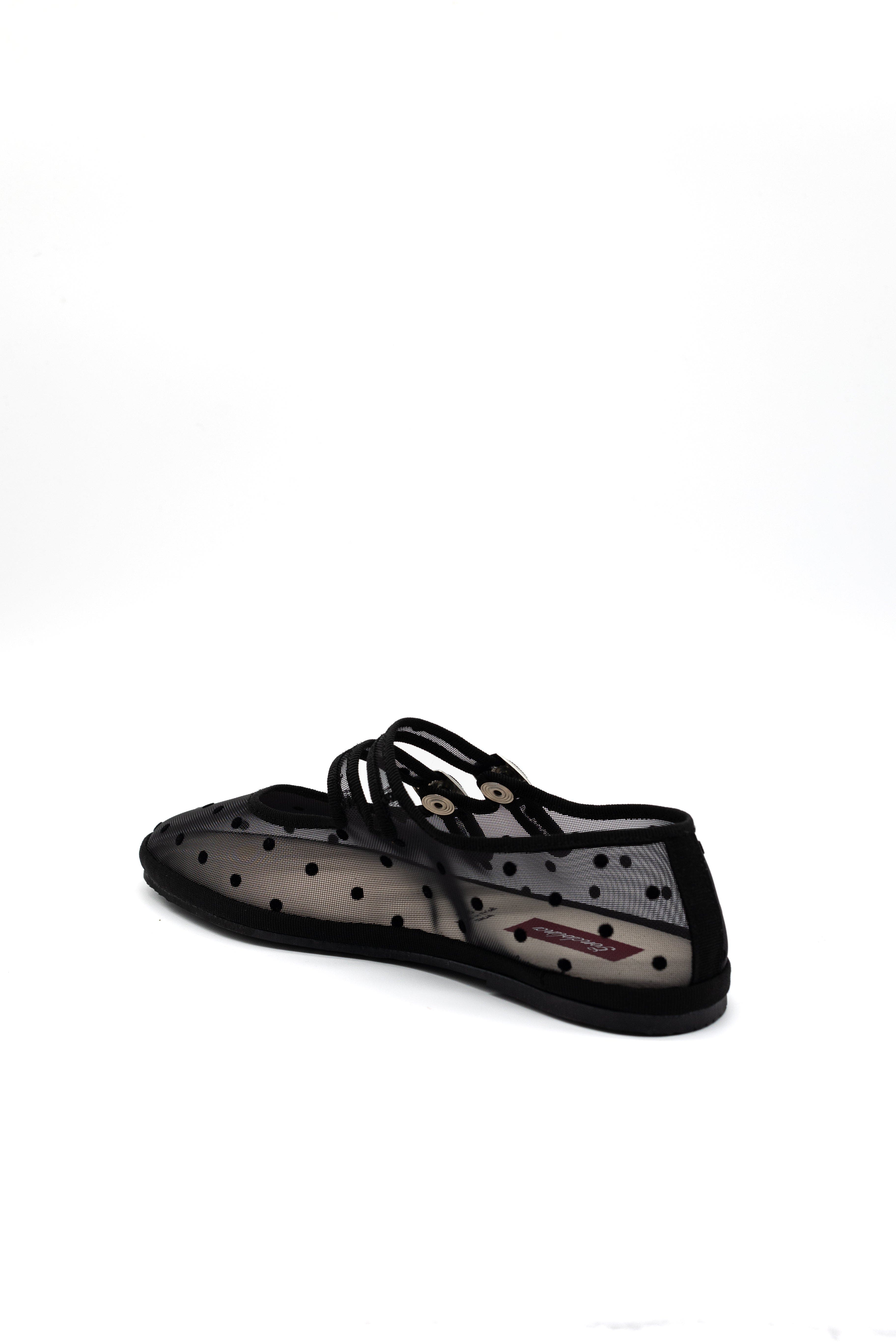 Moretta Double Strap Mary Jane Flats, Alternate, color, Black Dots
